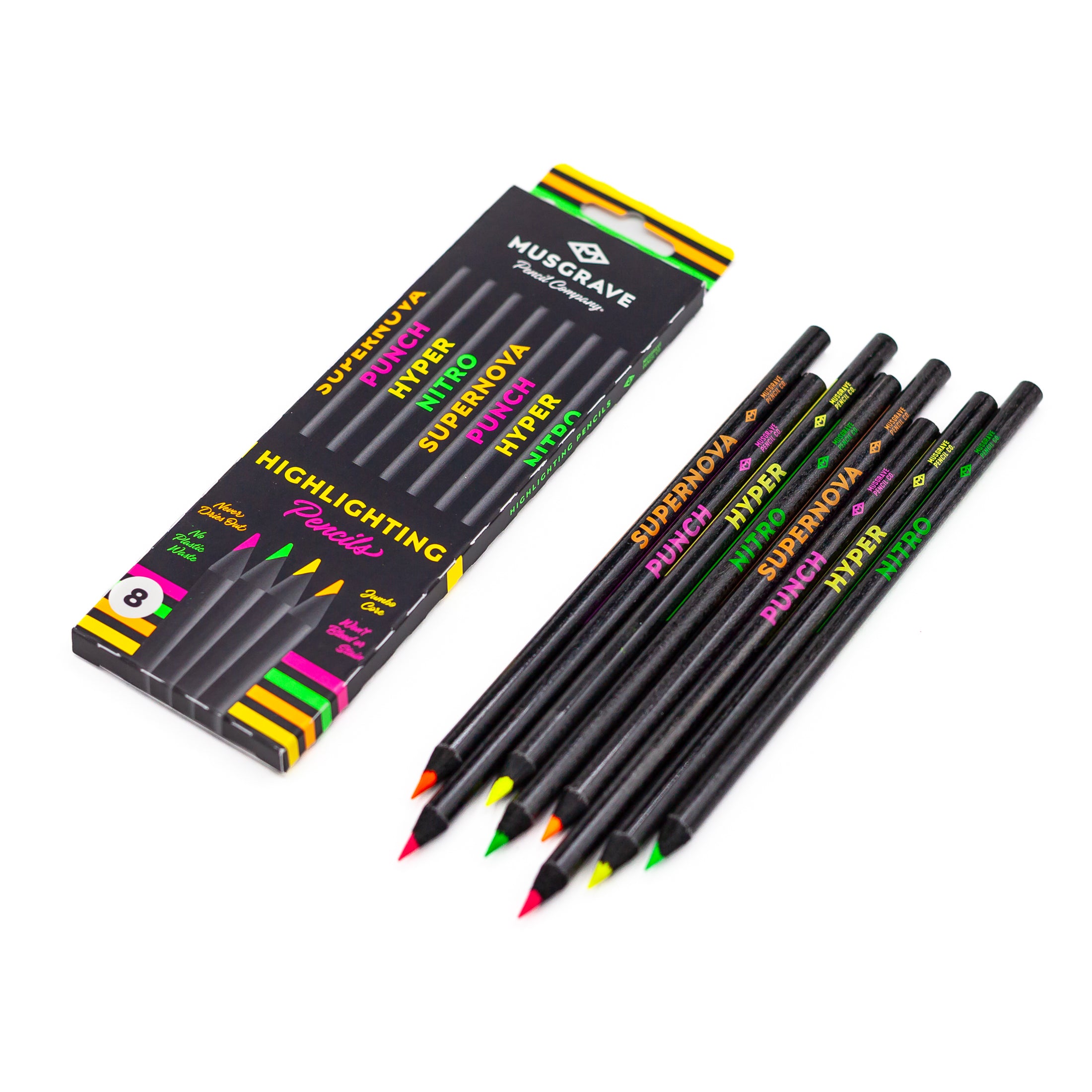 Highlighting Pencils - 8 Count – Musgrave Pencil Company