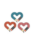 Designer Stickers - Pencil Heart Set - Pack of 3