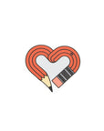 Designer Stickers - Pencil Heart Set - Pack of 3