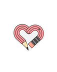 Designer Stickers - Pencil Heart Set - Pack of 3