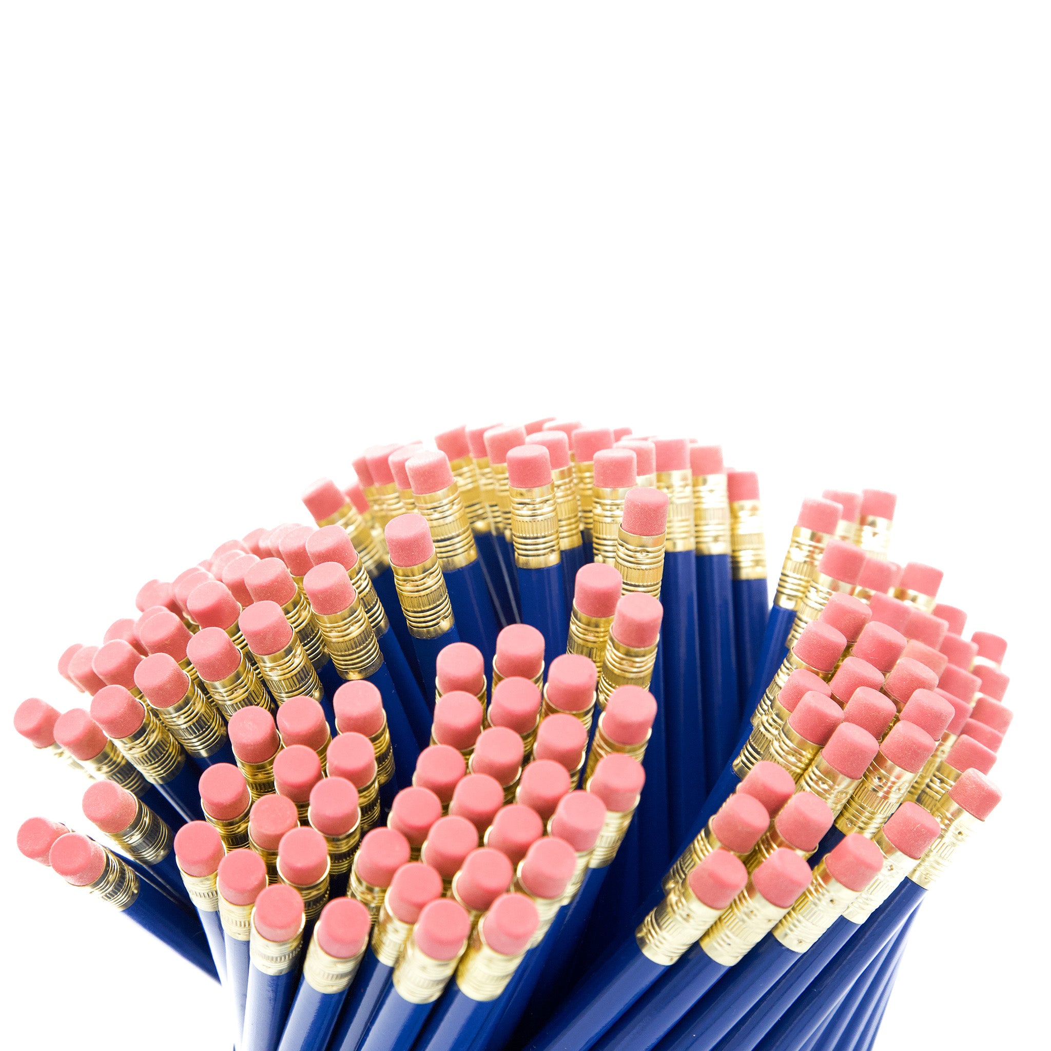 Blank Pencil with Ferrule and Eraser - Round - 144 Pencils