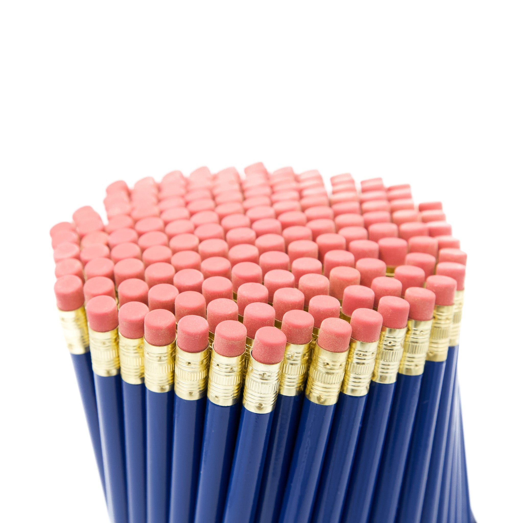 Blank Pencil with Ferrule and Eraser - Round - 144 Pencils