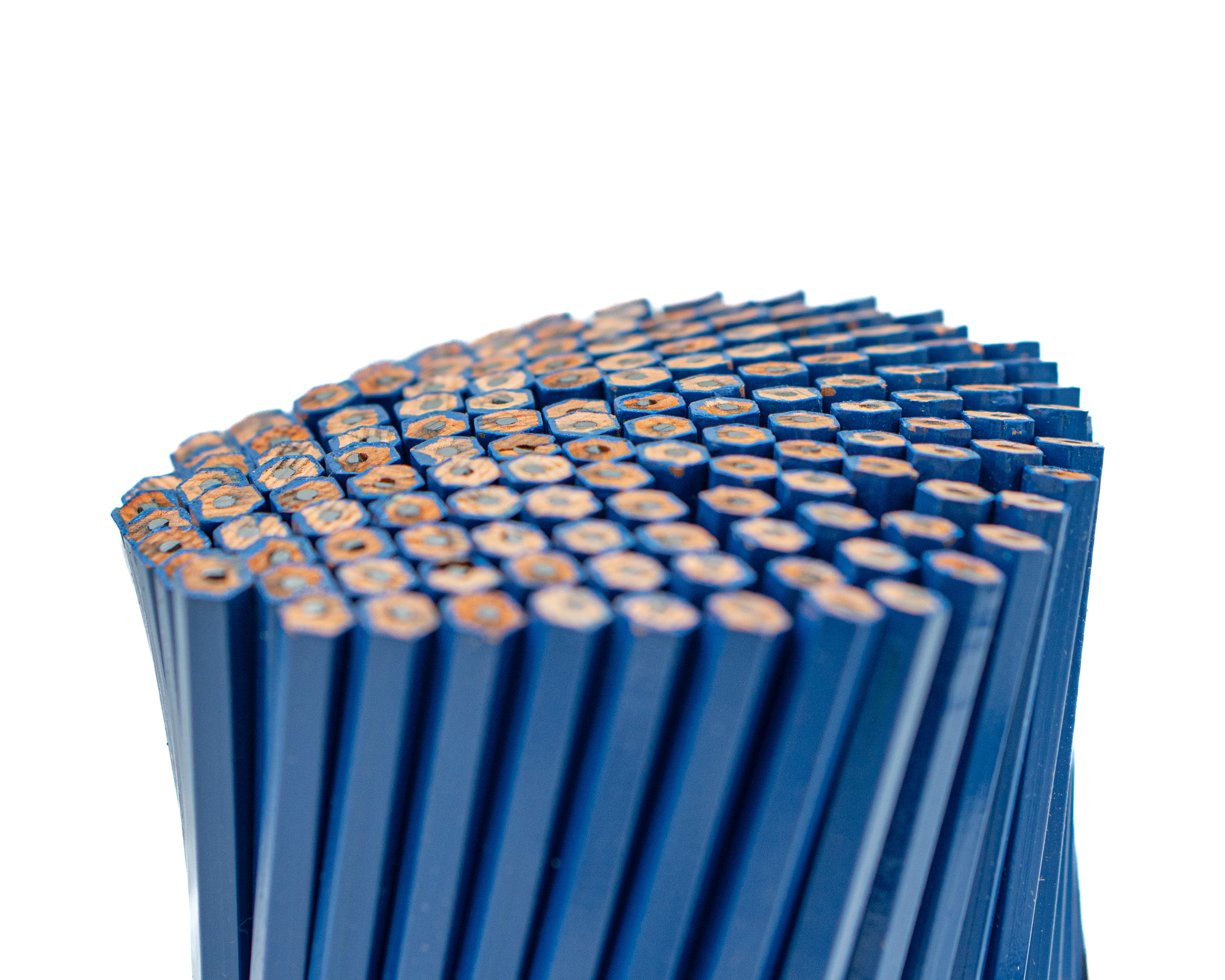 Blank Pencil with Ferrule and Eraser - Hex - 144 Pencils