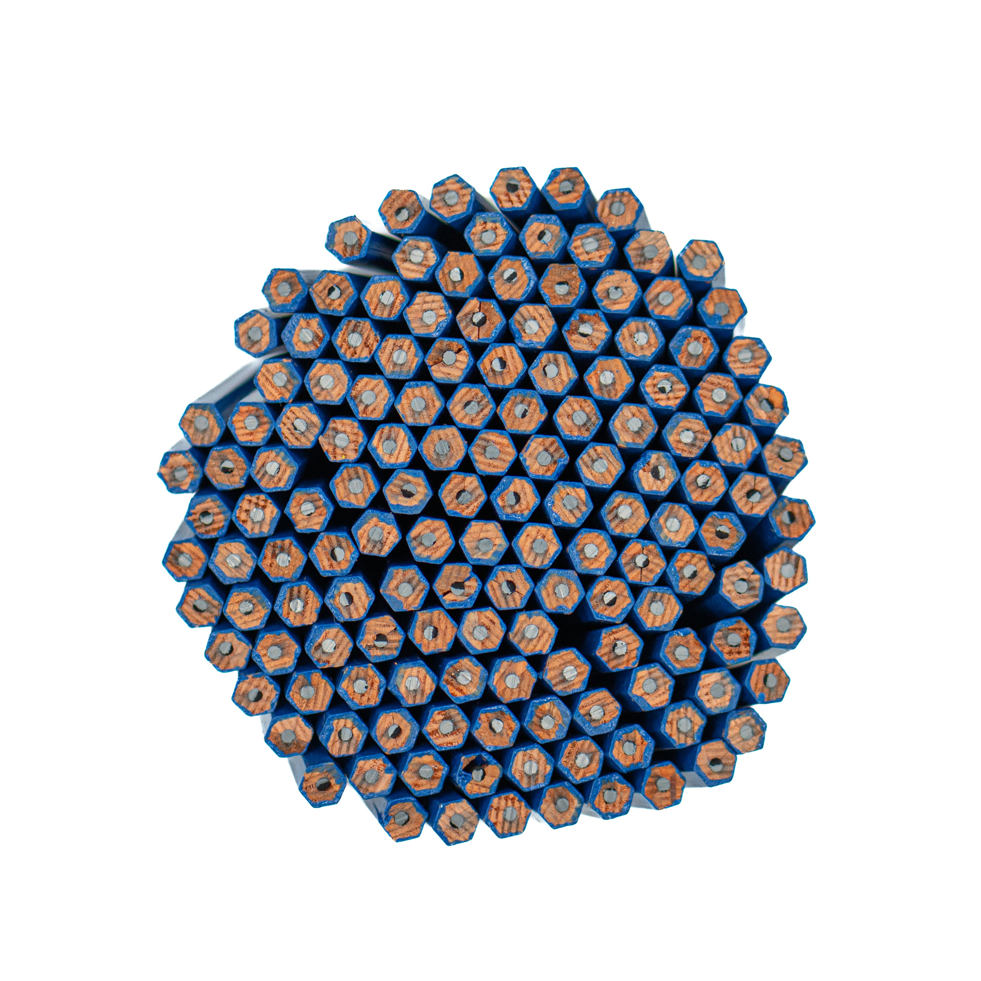 Blank Pencil with Ferrule and Eraser - Hex - 144 Pencils
