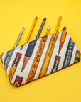 Zippered Waxed Canvas Pencil Pouch