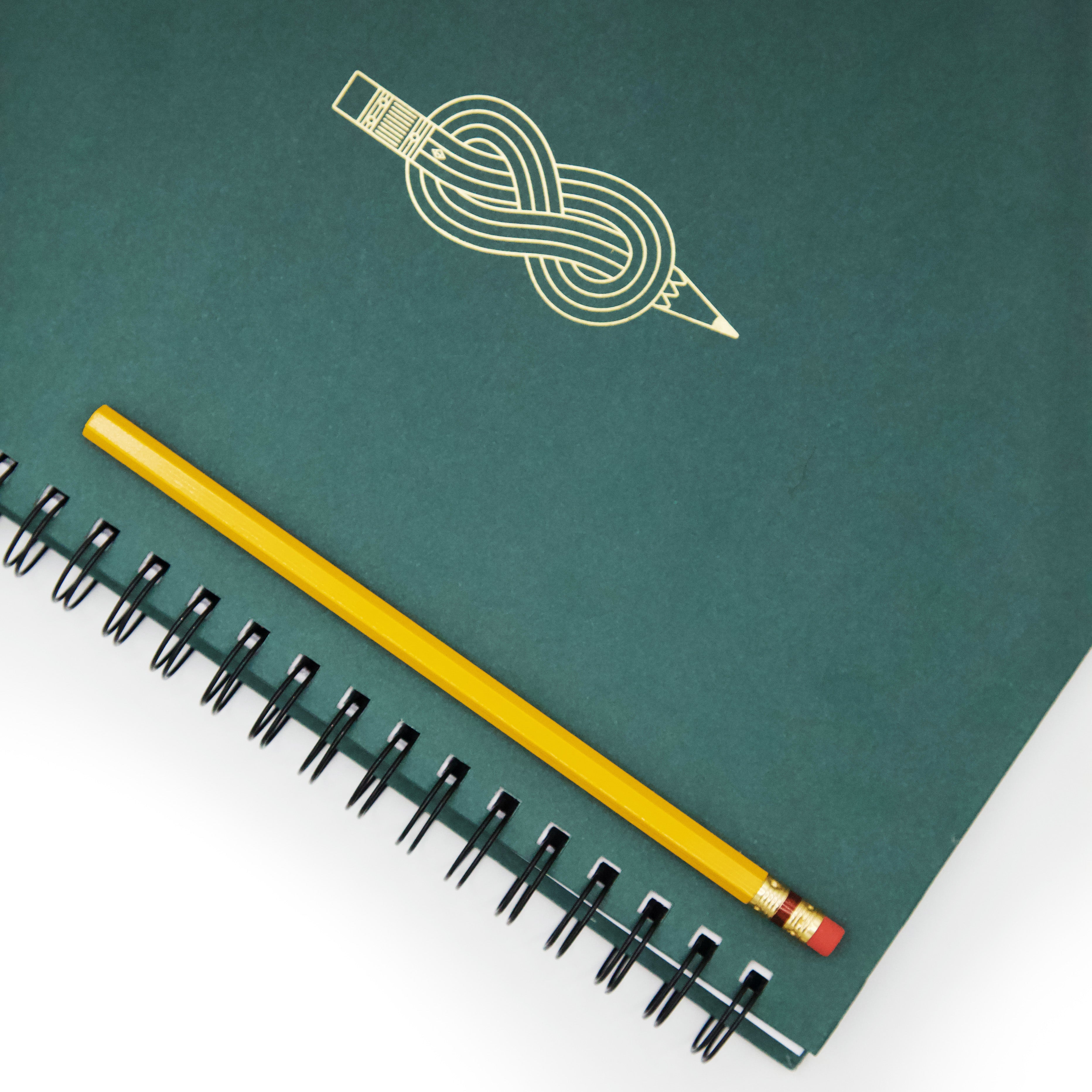 Dot Grid Notebook – Pencil Knot Graphic