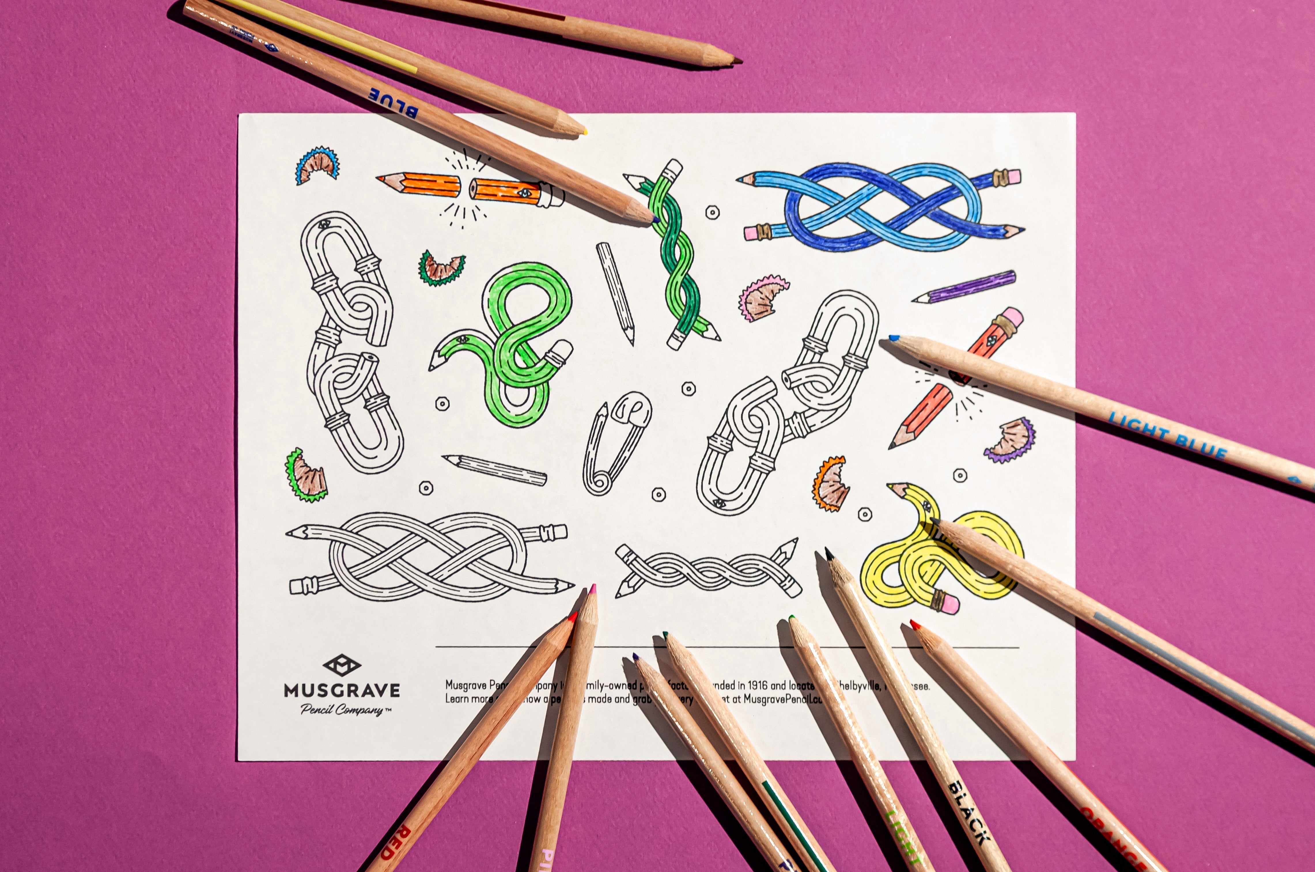 Free Coloring Pages - How a Pencil is Made and more!