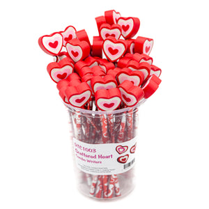 Scattered Heart Combo Writers - Opportunity Buy (36ct pencils WITH toppers)