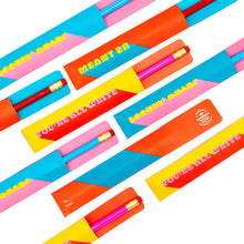 Retro Valentine Sleeves with Pencils - Set of 12 Valentines