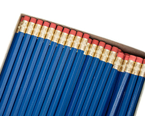 Blank Pencil with Ferrule and Eraser - Hex - 144 Pencils