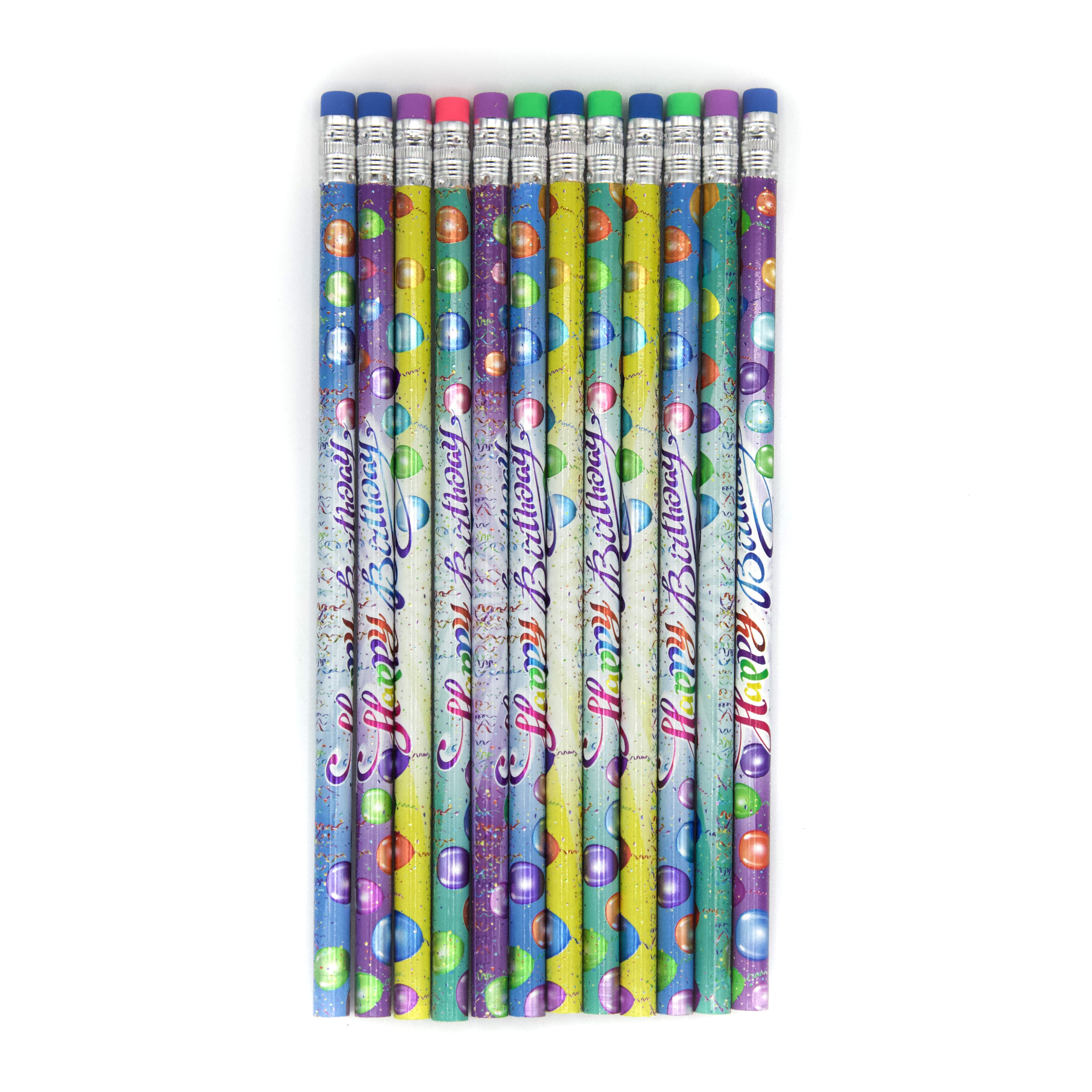 Fun Express Thermo Happy Birthday Pencils Asst - Stationery - 50 Pieces